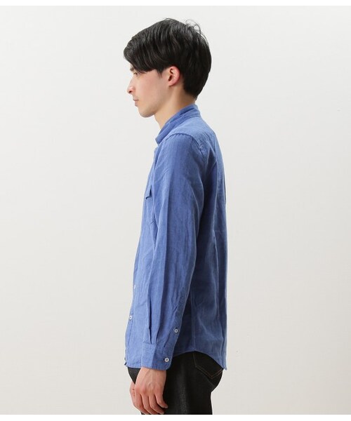 JUNRED（ジュンレッド）の「コットンリネンシャツ（ブラウス/シャツ・メンズ・ホワイト/ネイビー/ブルー/レッド・0/1/2/3）」の6枚目の写真
