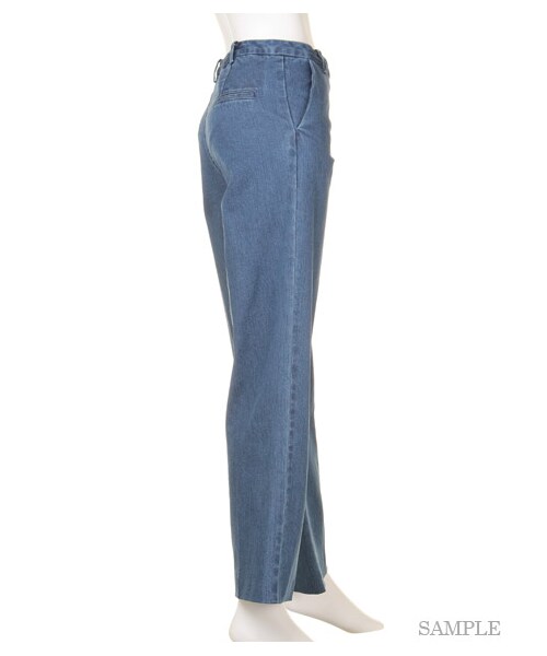 FRAY I.D(フレイアイディー)の「デニムワイドパンツ(デニムパンツ・レディース・IND・0/1)」の4枚目の写真