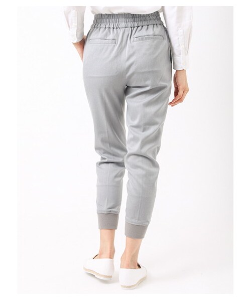 earth music&ecology（アースミュージックアンドエコロジー）の「裾リブパンツ（パンツ・レディース・ライトグレー/ブラック・S/M）」の3枚目の写真