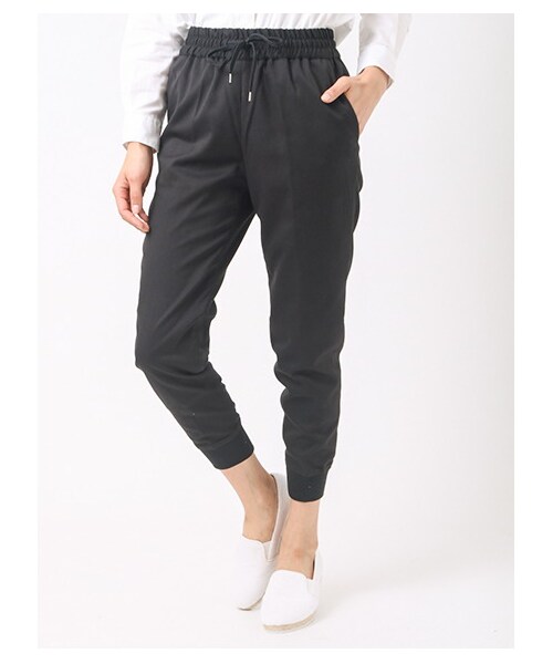 earth music&ecology（アースミュージックアンドエコロジー）の「裾リブパンツ（パンツ・レディース・ライトグレー/ブラック・S/M）」の8枚目の写真