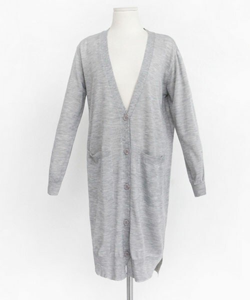 DHOLIC（ディーホリック）の「3colorsサイドスリットロングカーディガン（カーディガン/ボレロ・レディース・ライトベージュ/グレー/ブラック・FREE）」の3枚目の写真