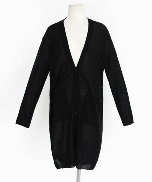 DHOLIC（ディーホリック）の「3colorsサイドスリットロングカーディガン（カーディガン/ボレロ・レディース・ライトベージュ/グレー/ブラック・FREE）」の2枚目の写真