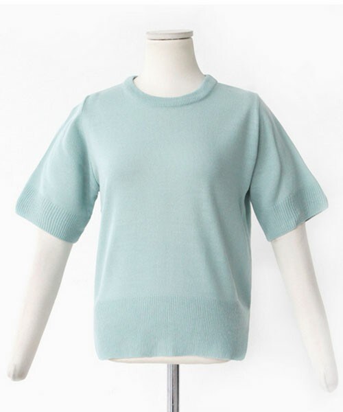 DHOLIC（ディーホリック）の「ラウンドネックサイドスリットトップス（Tシャツ/カットソー・レディース・アイボリー/ライトパープル/ネイビー/ミント/ベージュ/ブラック・FREE）」の4枚目の写真