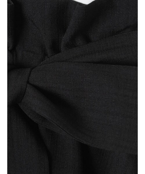 31 Sons de mode(トランテアン ソン ドゥ モード)の「リボン付フレアキュロット(パンツ・レディース・ブラック/ホワイト/サックスブルー・36/38)」の9枚目の写真