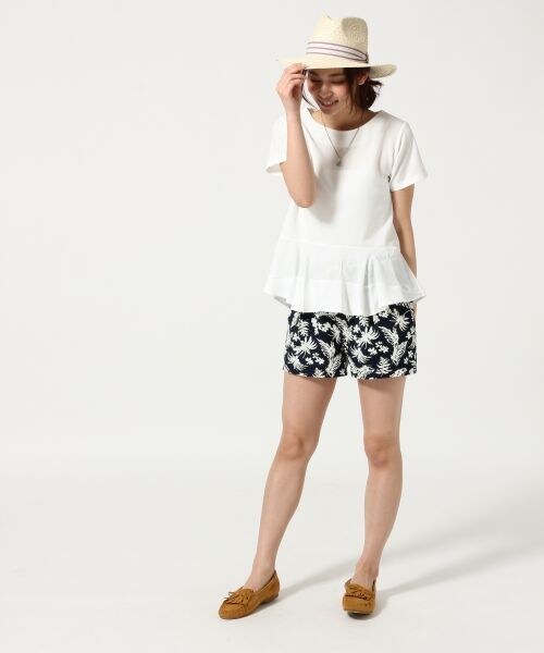 LOWRYS FARM（ローリーズファーム）の「バニランショーツ（パンツ・レディース・アイボリーベース08/ネイビーベース88・Ｍ/Ｌ）」の3枚目の写真