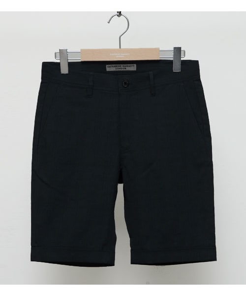 KATHARINE HAMNETT LONDON （キャサリンハムネットロンドン）の「SHADOW CHECK SUCKER PANTS（パンツ・メンズ・ブラック/ネイビー・M/L/XL）」の2枚目の写真