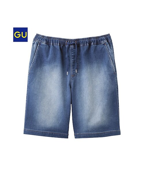 GU（ジーユー）の「（GU）デニムルックイージーショーツ（MEN ⁄ ショートパンツ・ハーフパンツ・メンズ・GRAY/BLUE・M/XL/L/S）」の3枚目の写真