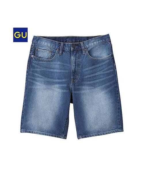 GU（ジーユー）の「（GU）５ポケットショーツ（MEN ⁄ ショートパンツ・ハーフパンツ・メンズ・OFF WHITE/BLUE・XL/L/M/S）」の3枚目の写真