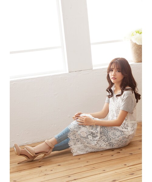 gracegift（グレースギフト）の「尖頭踝帶防水台高跟鞋（シューズ・レディース・杏色/白/黑・35/36/37/38/39/40/41）」の19枚目の写真