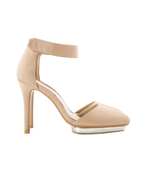 gracegift（グレースギフト）の「尖頭踝帶防水台高跟鞋（シューズ・レディース・杏色/白/黑・35/36/37/38/39/40/41）」の12枚目の写真