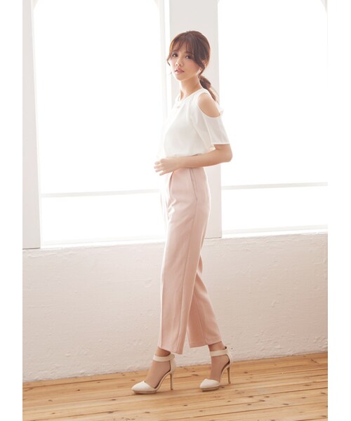 gracegift（グレースギフト）の「尖頭踝帶防水台高跟鞋（シューズ・レディース・杏色/白/黑・35/36/37/38/39/40/41）」の7枚目の写真