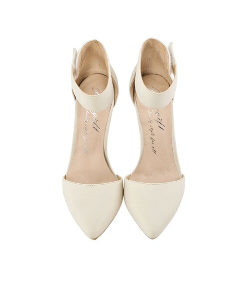 gracegift（グレースギフト）の「尖頭踝帶防水台高跟鞋（シューズ・レディース・杏色/白/黑・35/36/37/38/39/40/41）」の4枚目の写真