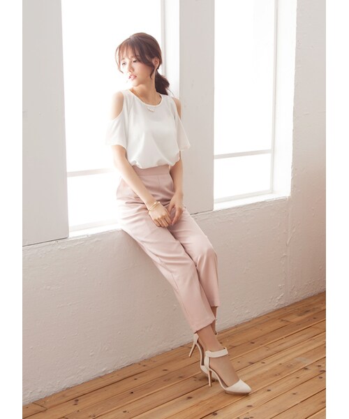 gracegift（グレースギフト）の「尖頭踝帶防水台高跟鞋（シューズ・レディース・杏色/白/黑・35/36/37/38/39/40/41）」の9枚目の写真