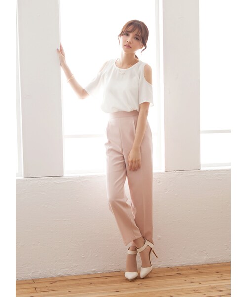 gracegift（グレースギフト）の「尖頭踝帶防水台高跟鞋（シューズ・レディース・杏色/白/黑・35/36/37/38/39/40/41）」の6枚目の写真