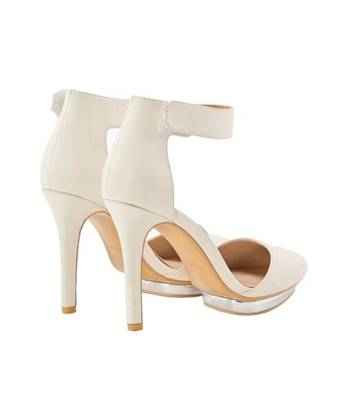 gracegift（グレースギフト）の「尖頭踝帶防水台高跟鞋（シューズ・レディース・杏色/白/黑・35/36/37/38/39/40/41）」の5枚目の写真