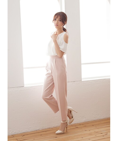 gracegift（グレースギフト）の「尖頭踝帶防水台高跟鞋（シューズ・レディース・杏色/白/黑・35/36/37/38/39/40/41）」の8枚目の写真