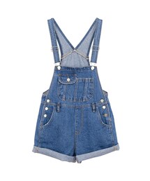 gracegift | 韓國俏皮丹尼前口袋吊帶鬚邊短褲(パンツ)