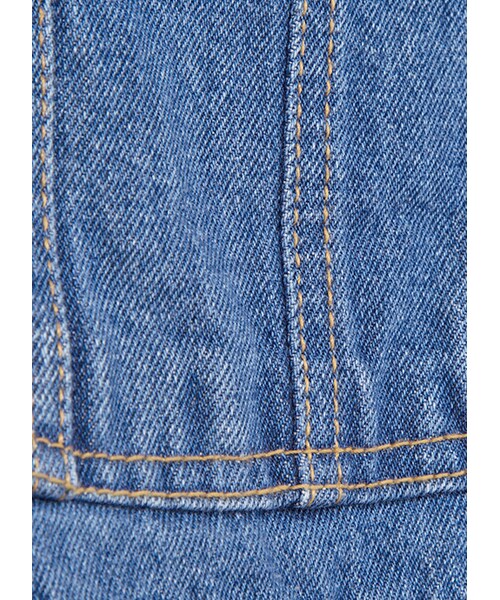 gracegift（グレースギフト）の「韓國俏皮丹尼前口袋吊帶鬚邊短褲（パンツ・レディース・淺藍/藍・S/M）」の5枚目の写真