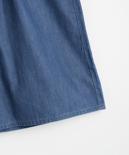 MAJESTIC LEGON（マジェスティックレゴン）の「デニムガウチョパンツ（パンツ・レディース・ブルー/オフ/ネイビー・M(9号)/L(11号)）」の7枚目の写真