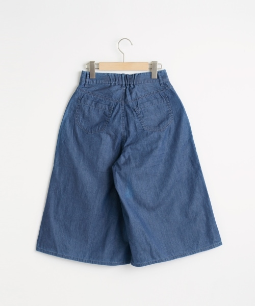 MAJESTIC LEGON（マジェスティックレゴン）の「デニムガウチョパンツ（パンツ・レディース・ブルー/オフ/ネイビー・M(9号)/L(11号)）」の4枚目の写真