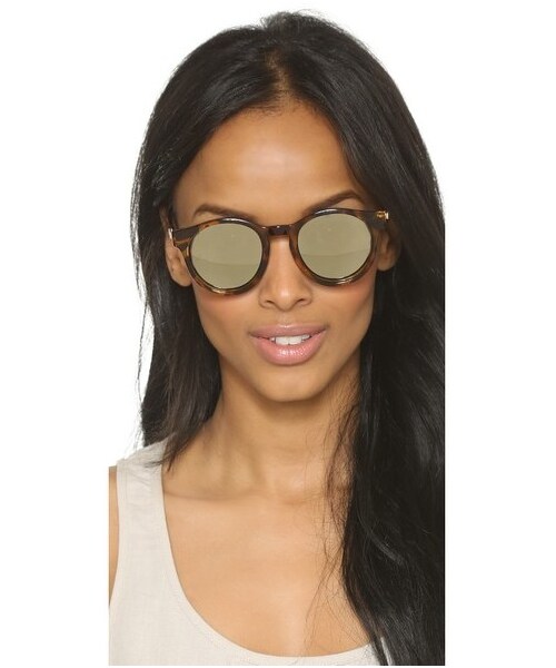 Le Specs（-）の「Le Specs Hey Macarena Sunglasses（サングラス・レディース・Syrup Tort/Gold Revo MIrror・One Size）」の2枚目の写真