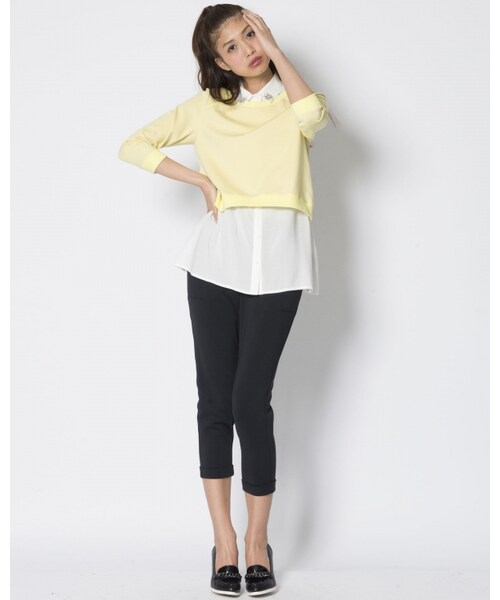 VICKY（ビッキー）の「エステルダブルクロスタックパンツ（パンツ・レディース・ブラック/グレージュ・SS/S/M）」の10枚目の写真