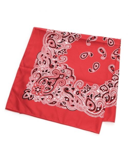 BLISS POINT Womens（ブリスポイント ウイメンズ）の「【MADE IN JAPAN】バンダナガラスカーフ（ファッション雑貨・レディース・ブラック09/レッド35/ブルー85・ONE SIZE）」の3枚目の写真