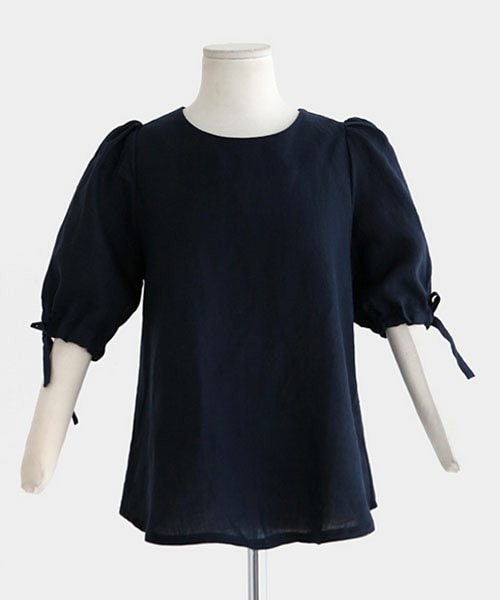 DHOLIC(ディーホリック)の「リネンパフスリーブブラウス(シャツ/ブラウス・レディース・ホワイトアイボリー/ピンクトーン/ディープスカイブルー/ダークネイビー・FREE)」の3枚目の写真