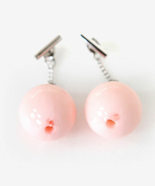 DHOLIC（ディーホリック）の「パステルカラーボールピアス（ピアス（両耳用）・レディース・アイボリー/ピンク/ミント/ディープスカイブルー・FREE）」の4枚目の写真