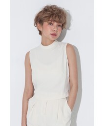 Marjorie | 緋色懷想，小立領後頸扣修身背心(3色)(トップス)