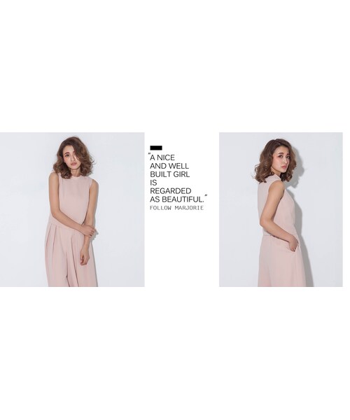 Marjorie(マージョリー)の「緋色懷想,小立領後頸扣修身背心(3色)(トップス・レディース・粉/裸/白・F)」の8枚目の写真