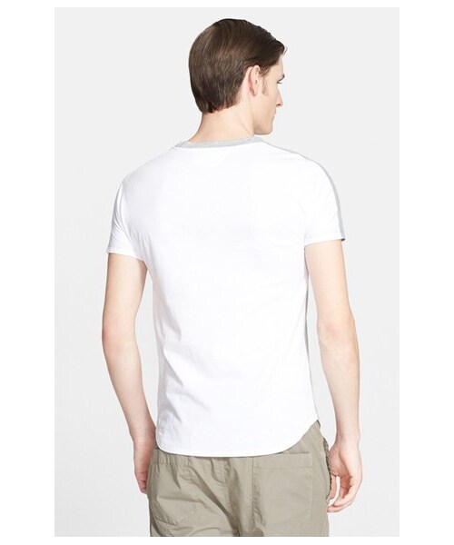 HELMUT LANG（ヘルムートラング）の「Helmut Lang 'Base Jersey' Colorblock T-Shirt（Tシャツ/カットソー・メンズ・Grey/ White・Regular Small/Regular Large/Regular Medium/Regular X-Large）」の2枚目の写真