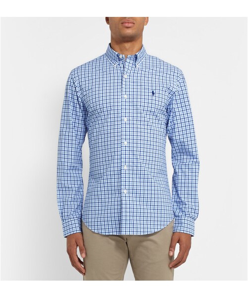 POLO RALPH LAUREN（ポロ ラルフ ローレン）の「Polo Ralph Lauren Button-Down Collar Check Cotton Shirt（シャツ/ブラウス・メンズ・Blue・M/S/XL/XXL/L）」の2枚目の写真