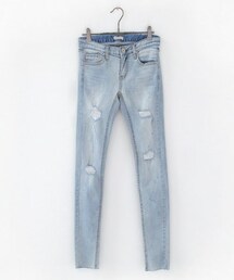 DHOLIC | ダメージポイントライトブルースキニージーンズ(デニムパンツ)