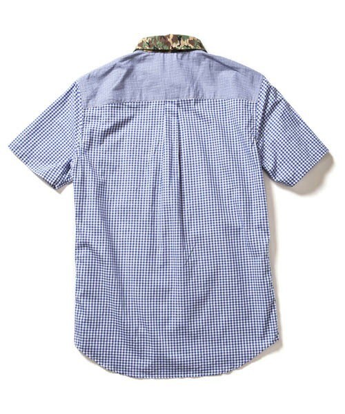 SABLE CLUTCH（セーブルクラッチ）の「リトルB.D カモフラージュカラー ギンガムチェック シャツ（シャツ/ブラウス・メンズ・ブラック/ブルー・S/M/L/XL）」の8枚目の写真