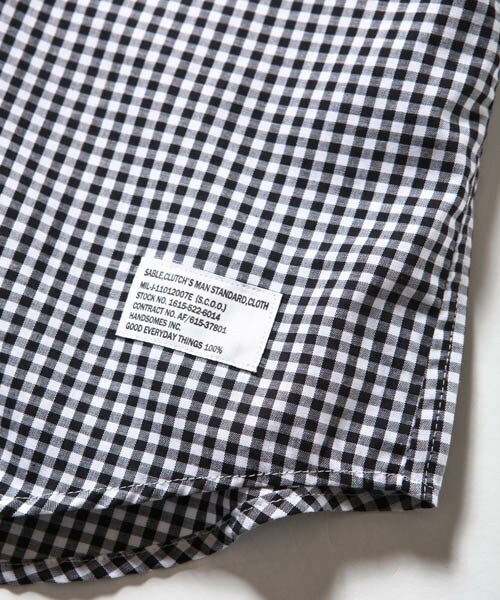 SABLE CLUTCH（セーブルクラッチ）の「リトルB.D カモフラージュカラー ギンガムチェック シャツ（シャツ/ブラウス・メンズ・ブラック/ブルー・S/M/L/XL）」の6枚目の写真