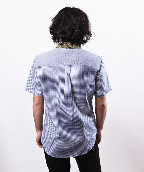 SABLE CLUTCH（セーブルクラッチ）の「リトルB.D カモフラージュカラー ギンガムチェック シャツ（シャツ/ブラウス・メンズ・ブラック/ブルー・S/M/L/XL）」の18枚目の写真