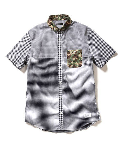 SABLE CLUTCH（セーブルクラッチ）の「リトルB.D カモフラージュカラー ギンガムチェック シャツ（シャツ/ブラウス・メンズ・ブラック/ブルー・S/M/L/XL）」の2枚目の写真