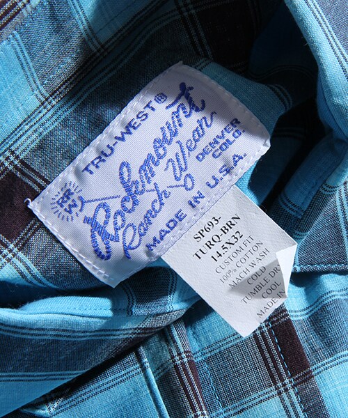 ROCKMOUNT（ロックマウント）の「Shadow Plaid Sawtooth Pocket Cotton Western Shirt（その他・メンズ・ブラック/ブルー・14H/15）」の7枚目の写真