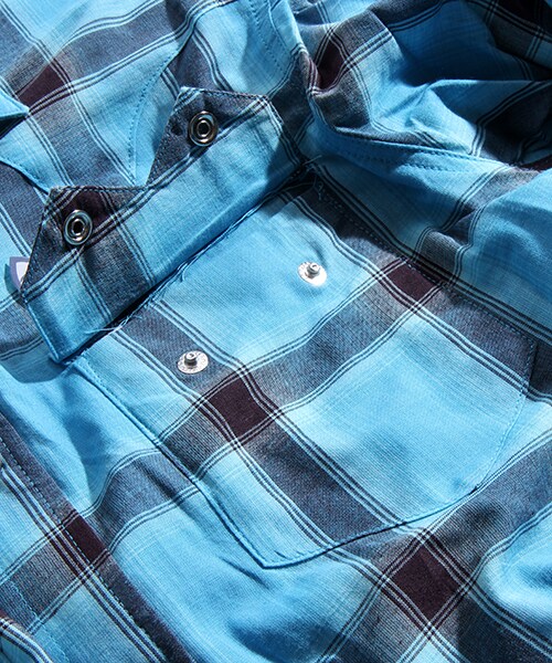 ROCKMOUNT（ロックマウント）の「Shadow Plaid Sawtooth Pocket Cotton Western Shirt（その他・メンズ・ブラック/ブルー・14H/15）」の10枚目の写真
