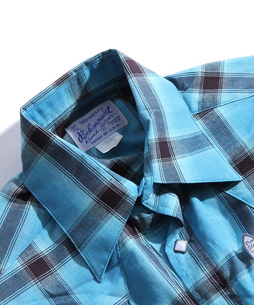 ROCKMOUNT（ロックマウント）の「Shadow Plaid Sawtooth Pocket Cotton Western Shirt（その他・メンズ・ブラック/ブルー・14H/15）」の6枚目の写真