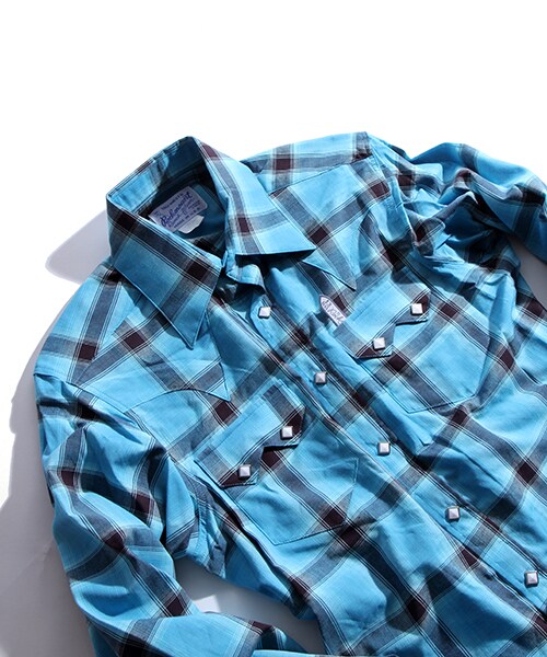 ROCKMOUNT（ロックマウント）の「Shadow Plaid Sawtooth Pocket Cotton Western Shirt（その他・メンズ・ブラック/ブルー・14H/15）」の5枚目の写真