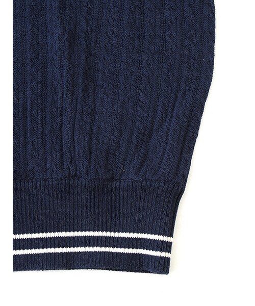 w closet（ダブルクローゼット）の「ケーブル編みフリルベスト（トップス・レディース・ホワイト/グレー/ネイビー・FREE）」の9枚目の写真