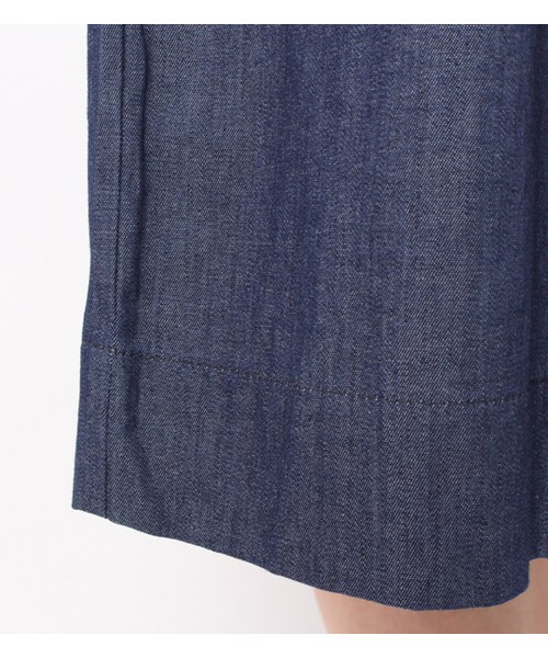 PAGEBOY（ページボーイ）の「サイド編み上げタック入りガウチョパンツ（パンツ・レディース・ブラック/ブラック系/ブルー/インディゴ）」の10枚目の写真