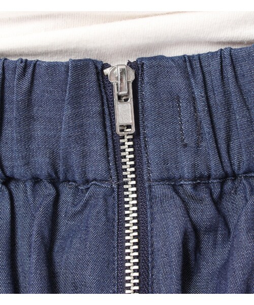 PAGEBOY（ページボーイ）の「サイド編み上げタック入りガウチョパンツ（パンツ・レディース・ブラック/ブラック系/ブルー/インディゴ）」の11枚目の写真