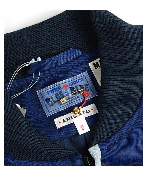 BLUE BLUE JAPAN（ブルーブルージャパン）の「Lyocell纖維藍染拓印飛行員外套（その他・メンズ・藍・S/M）」の2枚目の写真