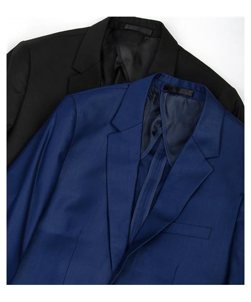 plain-me(プレインミー)の「西裝領雙釦半裡西裝外套(その他・メンズ・深藍/黑・S/M/L)」の2枚目の写真