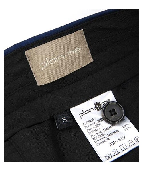 plain-me（プレインミー）の「西裝料合身縮口九分褲（その他・メンズ・深藍/黑・S/M/L）」の7枚目の写真