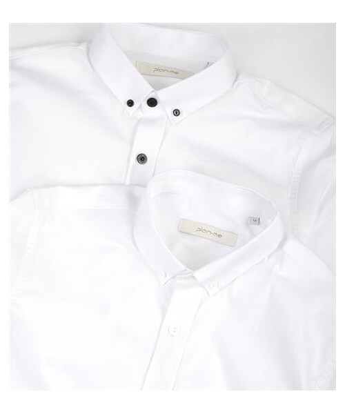 plain-me（プレインミー）の「精織彈性合身白襯衫（その他・メンズ・白釦/黑釦・S/M/L）」の2枚目の写真