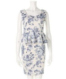 ROYAL PARTY | フラワープリント ペプラムセットアップ(その他)